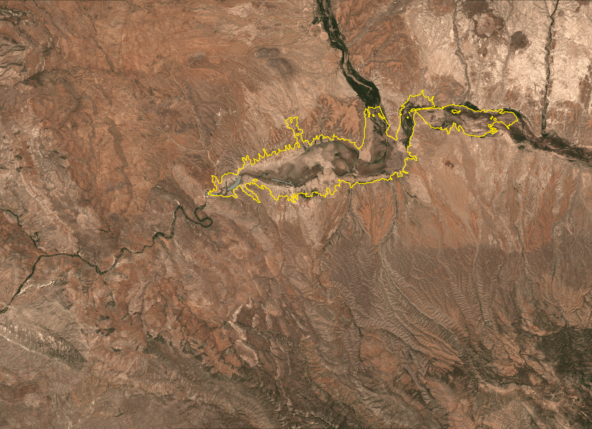 Sentinel-2 animation of detected surface-water extent at San Carlos Reservoir from 2022 to 2026